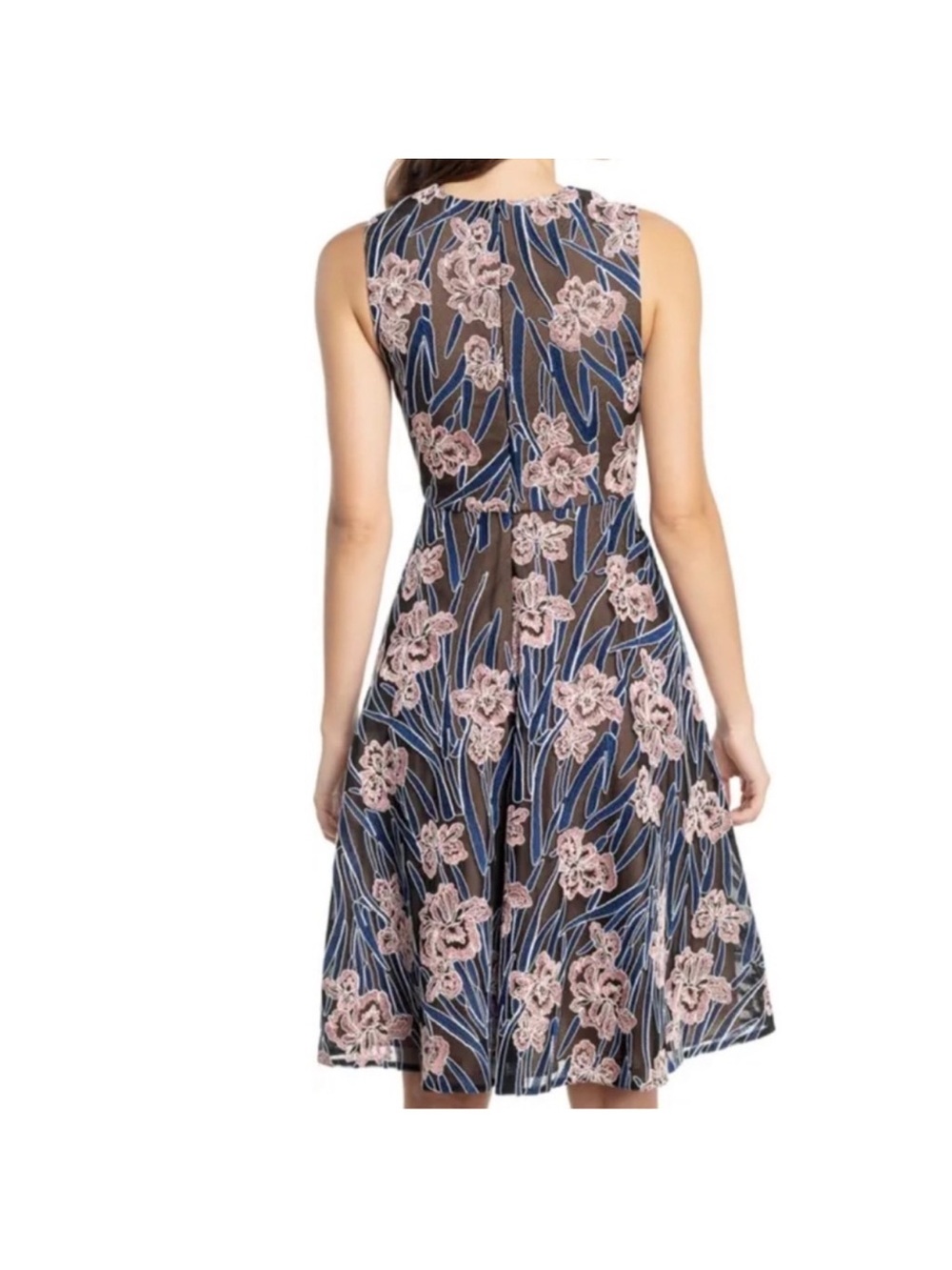 Dress The Population Macie Floral Embroidery Fit & Flare Dress - Picture 3 of 10